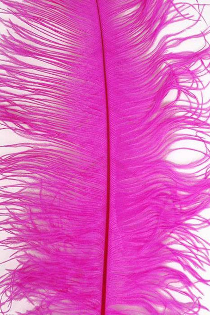 22"-26" Ostrich Feather Hot Pink Pkg/6
