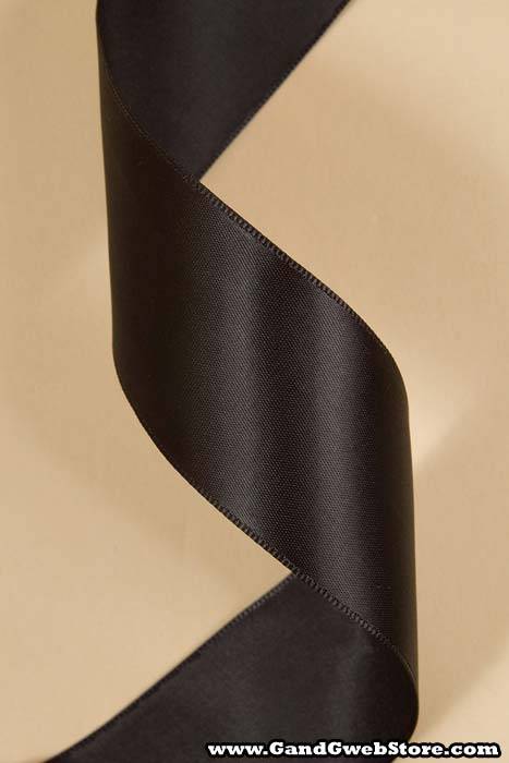 1-1/2&quot; X 25yds Wired Contessa Ribbon Black