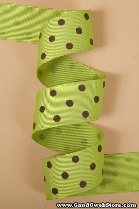 1-1/2" X 17yds Grosgrain Ribbon Apple Green 