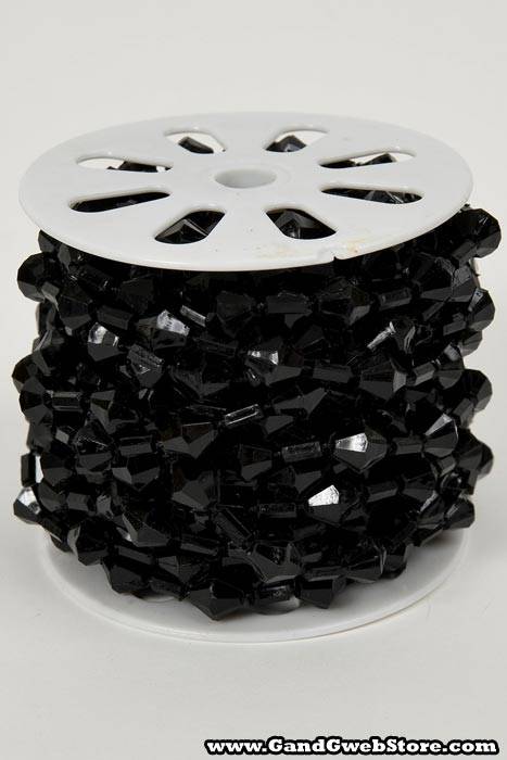 10yds Beaded Garland Roll Black