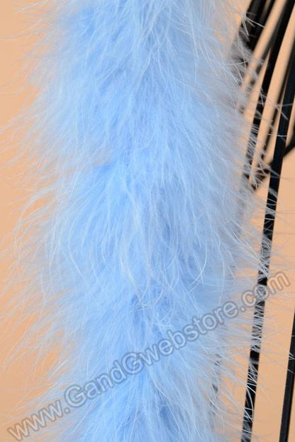 72" Feather Marabou Light Blue