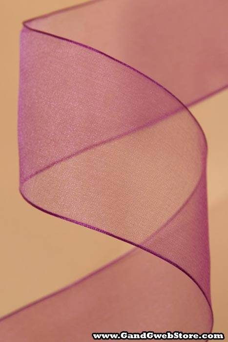 2.5" X 25yds Wired Encore Sheer Ribbon New Fuchsia