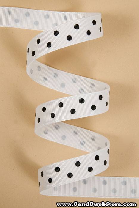 5/8" X 17yds Grosgrain White 