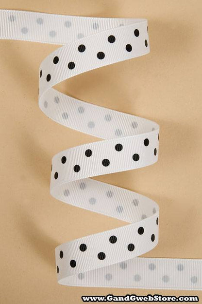 5/8" X 17yds Grosgrain White 