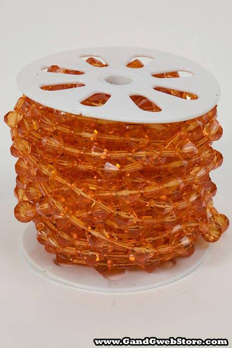 10yds Beaded Garland Roll Orange