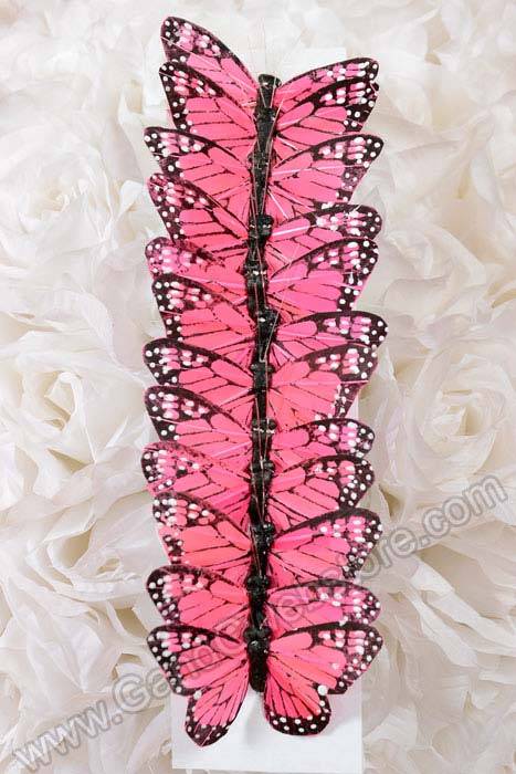 3&quot; Printed Butterfly Pink Pkg/12