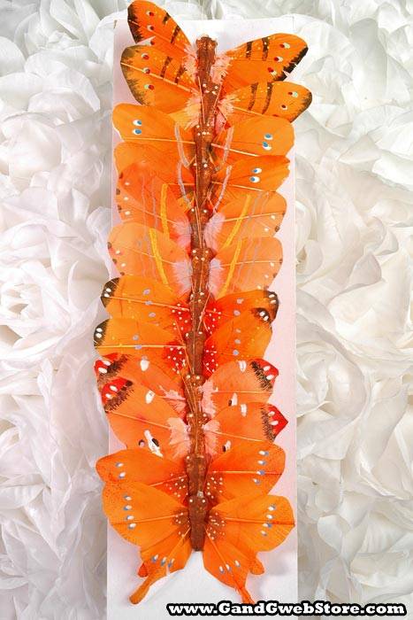 3" Butterfly Orange Pkg/12