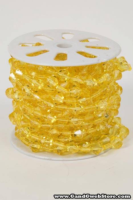 10yds Beaded Garland Roll Yellow