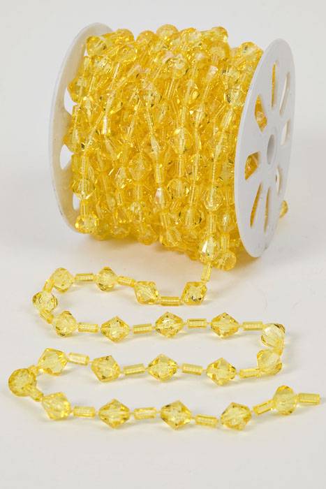 10yds Beaded Garland Roll Yellow