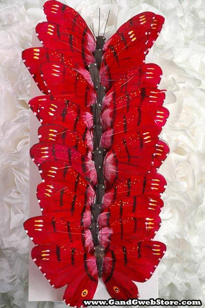 5" Butterfly Red Pkg/12