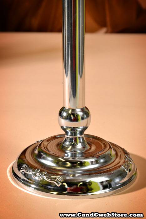 32" X 7.75" Bead Candle Holder Clear
