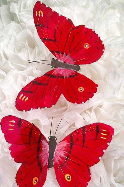 5" Butterfly Red Pkg/12