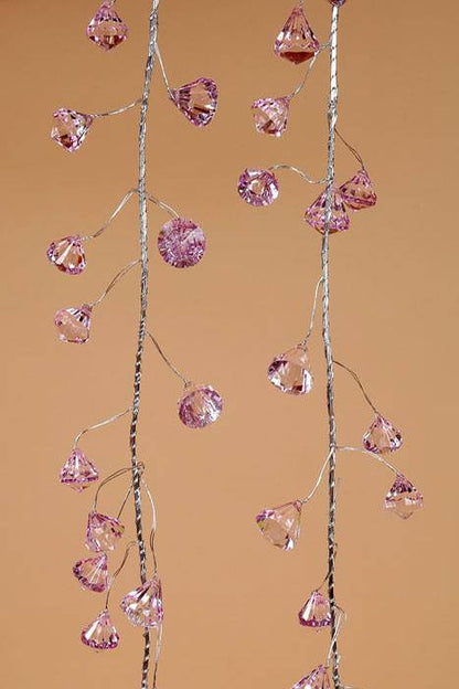 6ft Prism Garland Lavender/silver