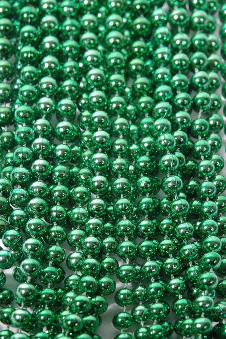 Round Party Beads Green Pkg/12