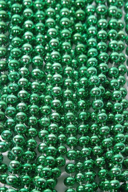 Round Party Beads Green Pkg/12