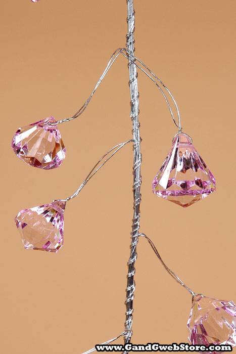 6ft Prism Garland Lavender/silver