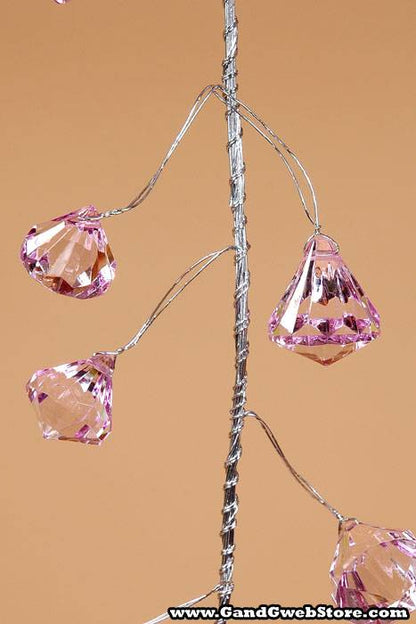 6ft Prism Garland Lavender/silver