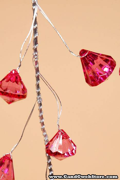 6ft Prism Garland Hot Pink/silver