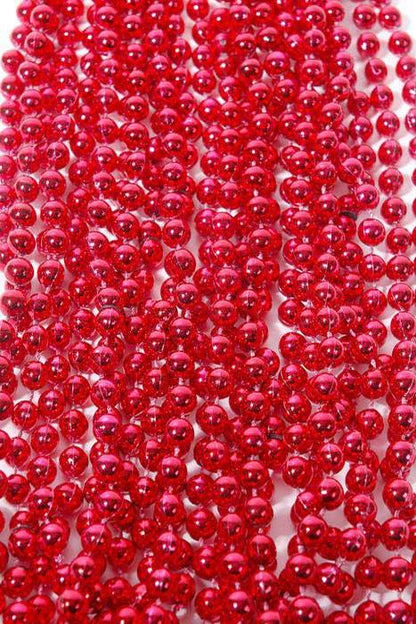 Round Party Beads Red Pkg/12