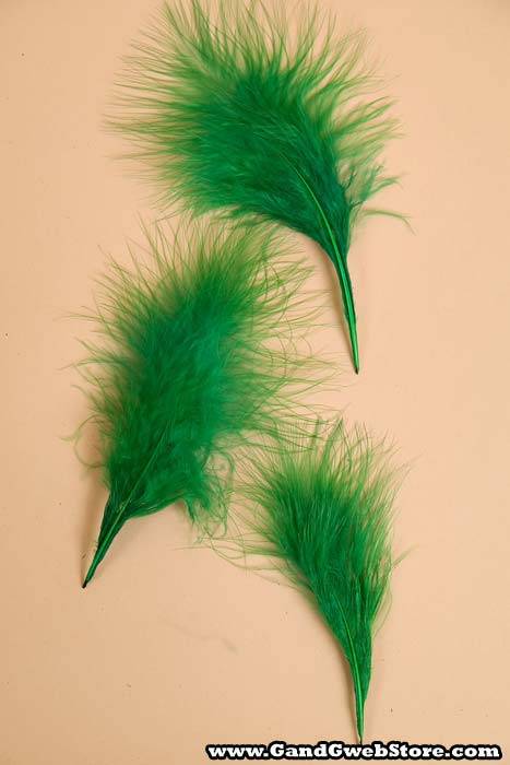 5" - 7" Ostrich Feather Kelly Green Pkg/50