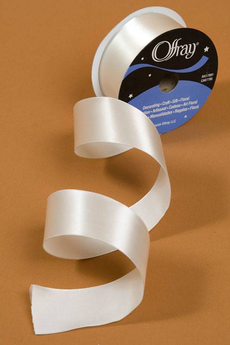 1-1/2&quot; X 25yds Wired Contessa Ribbon Ivory