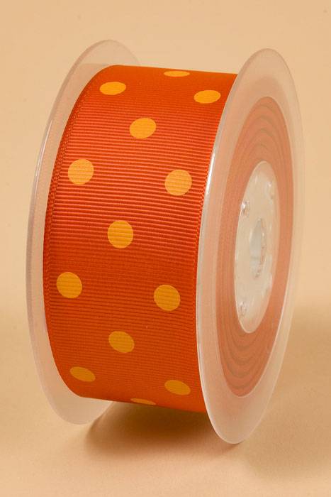 1-1/2" X 17yds Grosgrain Autumn Ribbon Orange 