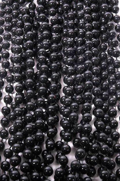 Round Party Beads Black Pkg/12