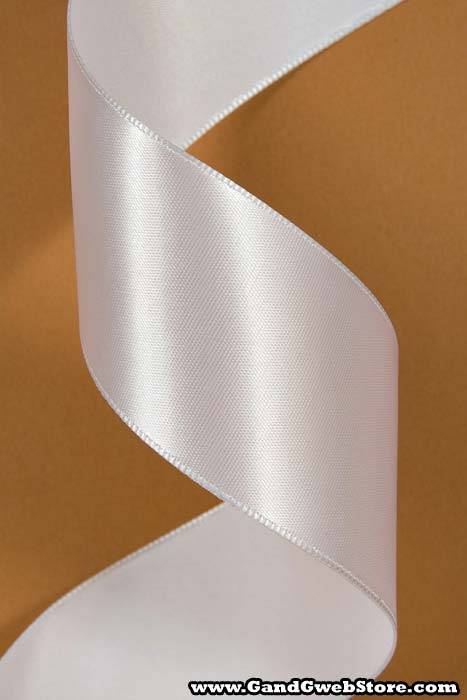 1-1/2" X 25yds Wired Contessa Ribbon White