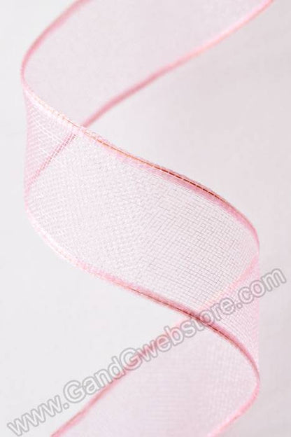 5/8" X 25yds Encore Wired Ribbon Light Pink