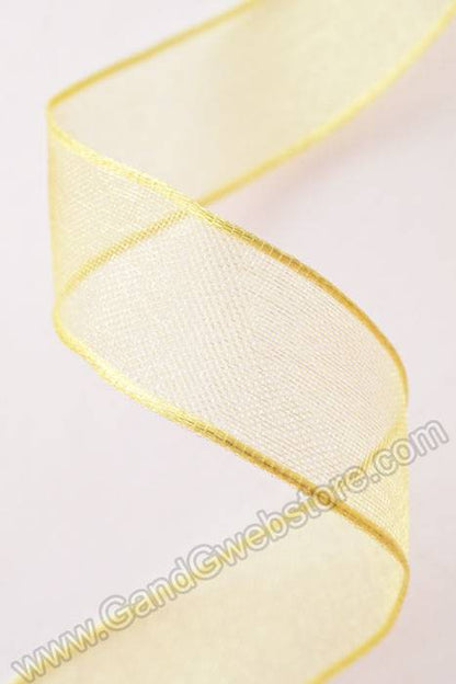 5/8" X 25yds Encore Wired Ribbon Yellow
