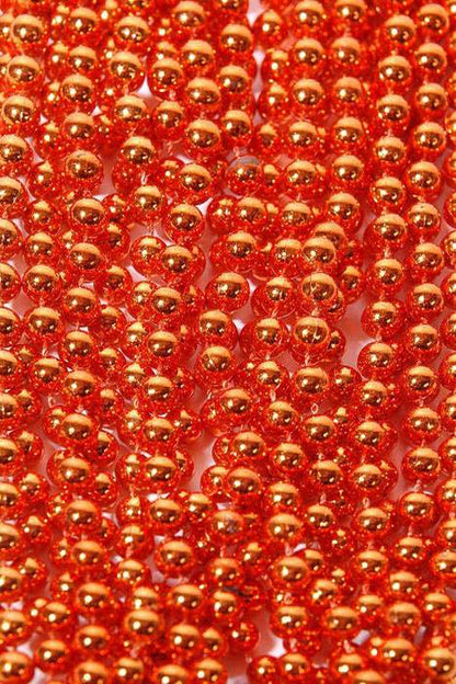 Round Party Beads Orange Pkg/12
