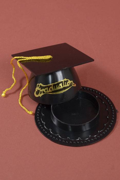 3.5" Graduate Hat Black Pkg/12