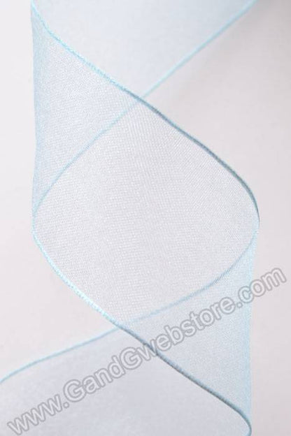 1.5" X 25yds Encore Wired Ribbon Light Blue