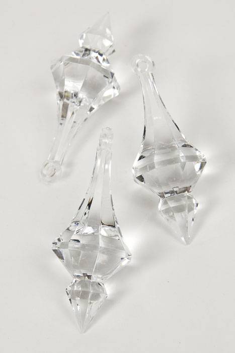 3" Acrylic Drop Accessory Clear Pkg/12