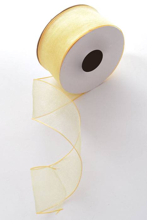 1.5" X 25yds Encore Wired Ribbon Yellow