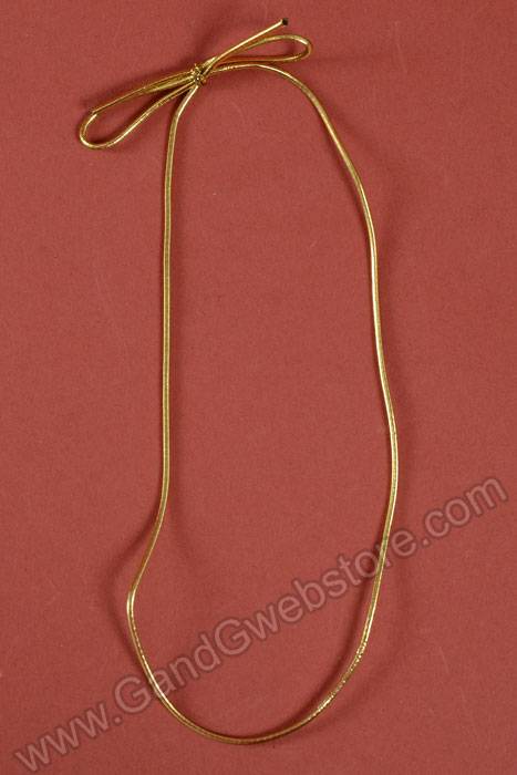 16" Metallic Stretch Loop W/bow Gold Pkg/100