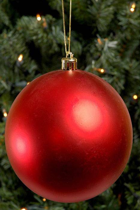 150mm Matt Plastic Ball Red