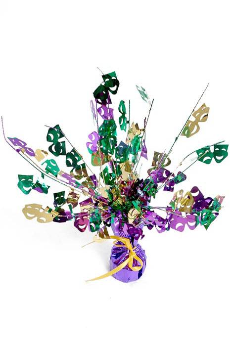 15" Mardi Gras Gleam And Burst Centerpiece