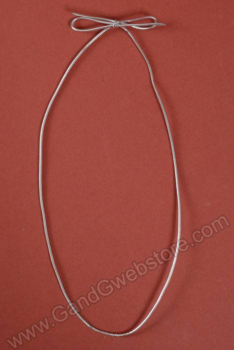 19" Metallic Stretch Loop W/bow Silver Pkg/100