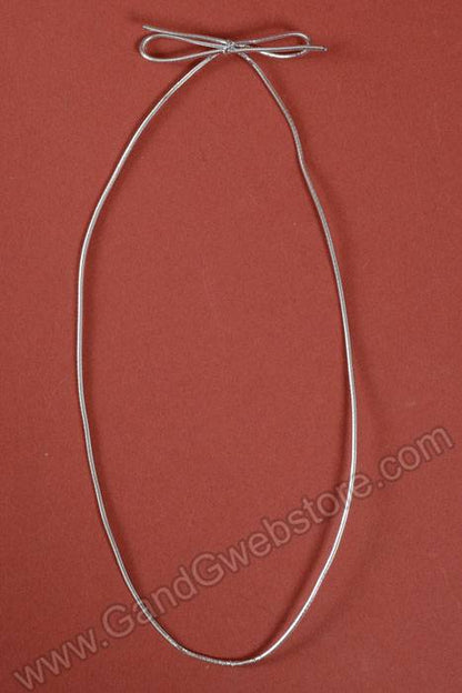 19" Metallic Stretch Loop W/bow Silver Pkg/100