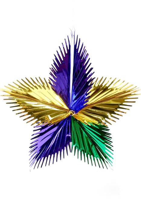 24" Leaf Starburst Gold/green/purple