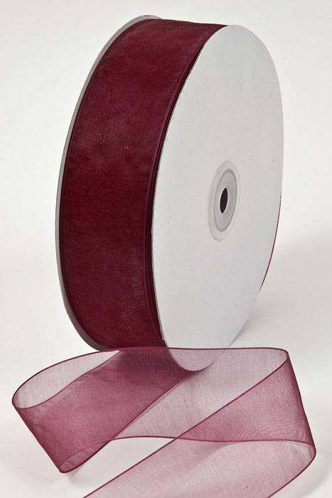 Organdy Ribbon Burgundy