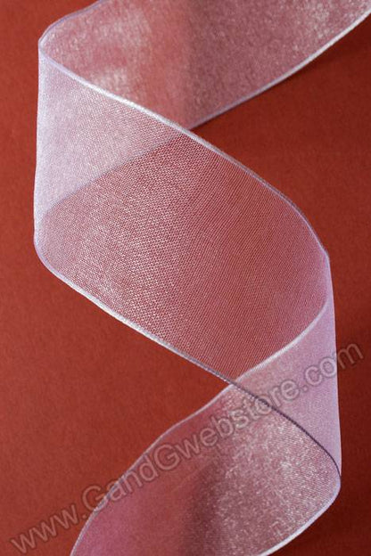 1.5" X 25yds Encore Wired Ribbon White