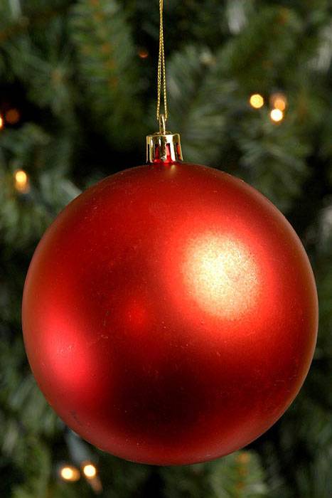 100mm Matte Plastic Ball Red Box/6