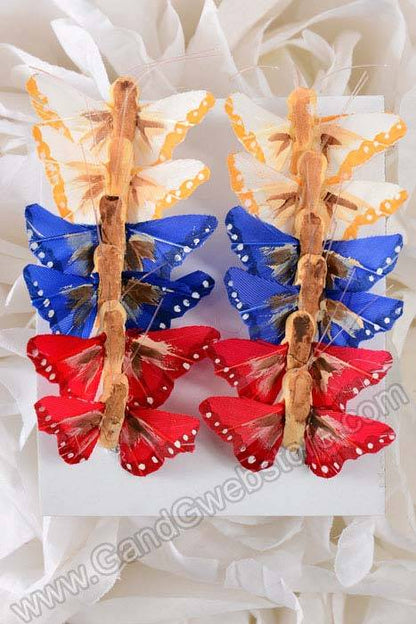 1" Mini Butterfly Assort Pkg/12