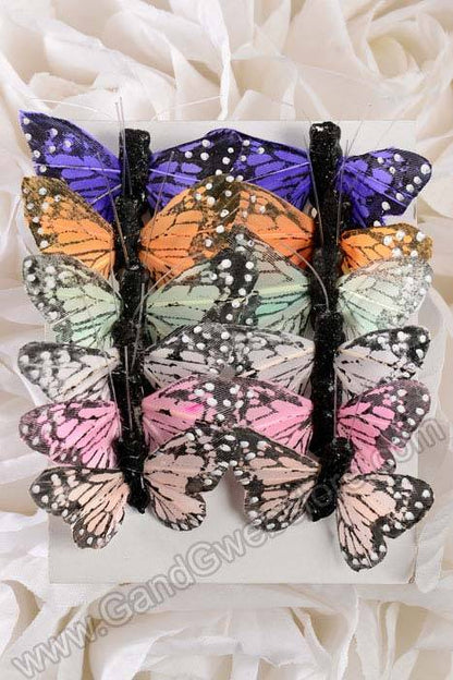 1" Mini Butterfly Assort Pkg/12