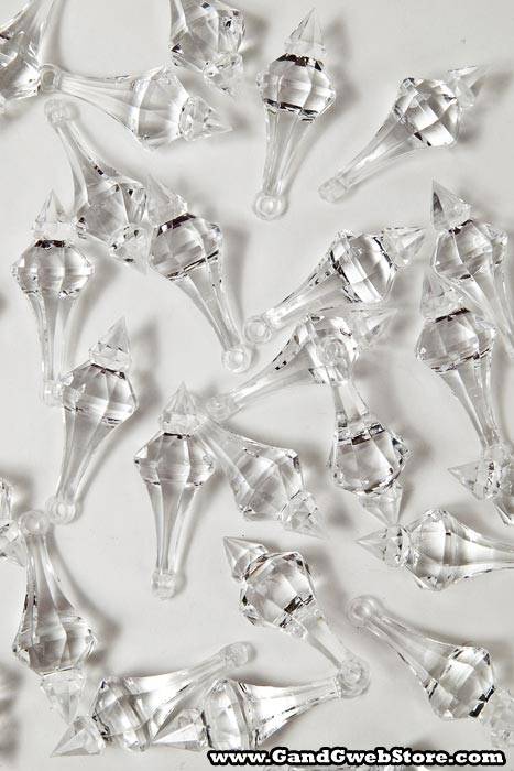 2" Acrylic Drop Accessory Clear Pkg/36