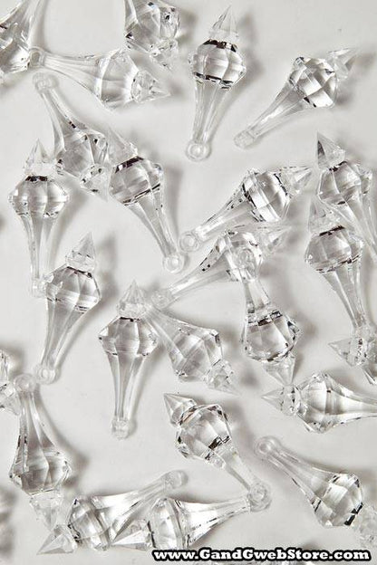 2" Acrylic Drop Accessory Clear Pkg/36