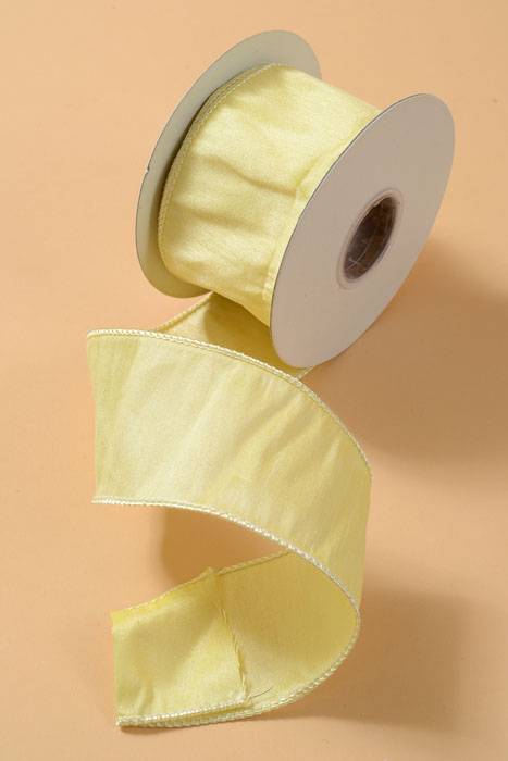 2.5" X 10yds Wired Anisha Ribbon Green Tea