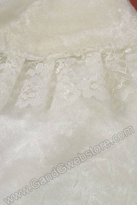 Faux Fur Shawl White